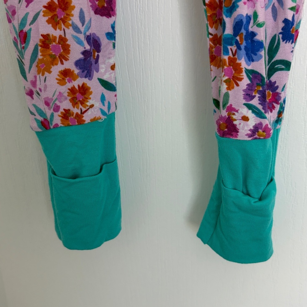 Little Sleepies Sweet Pea Floral Zippy - EUC - Picture 6 of 7